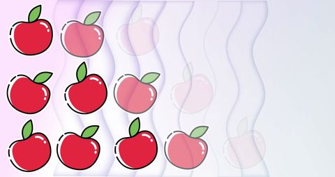 Vibrant Apple Pattern Overlapping Abstract Shapes - Download Free Stock Images Pikwizard.com