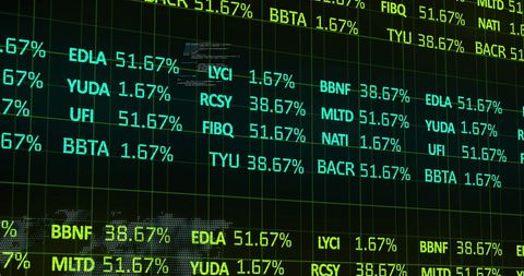 Digital Display of Financial Data and Stock Market Trends - Download Free Stock Images Pikwizard.com