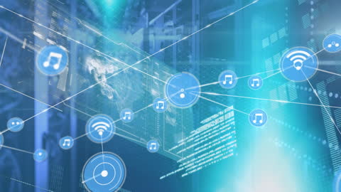 Digital Data Networks with Music Icon Connectivity