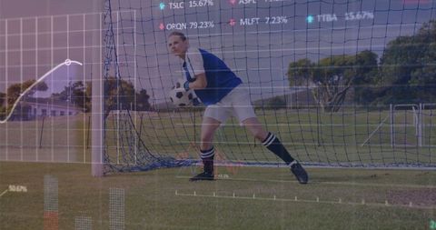 Goalkeeper Training with Data Analytics Overlay on Field