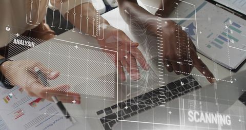 Digital Interface Overlays Business Discussion - Download Free Stock Images Pikwizard.com