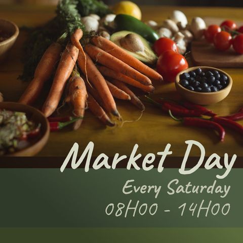 Fresh Market Day Promotional Banner with Vegetables - Download Free Stock Templates Pikwizard.com