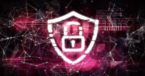 Cyber Security Padlock Symbol in Digital Network Matrix - Download Free Stock Images Pikwizard.com