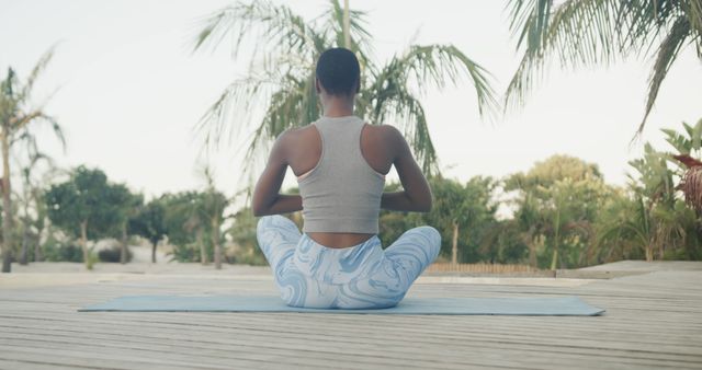 Woman Practicing Outdoor Yoga in Peaceful Natural Environment - Download Free Stock Images Pikwizard.com