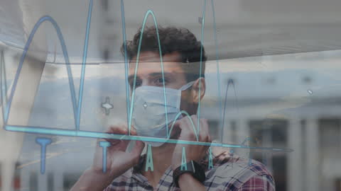 Caucasian Man with Face Mask in Data-Driven Animation