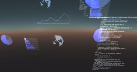 Digital Data Processing with Global Connectivity Elements - Download Free Stock Images Pikwizard.com