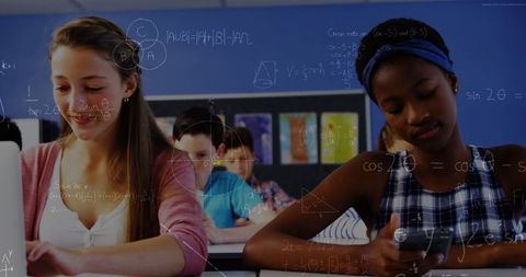 Students Engaging with Technology in Math Class Now