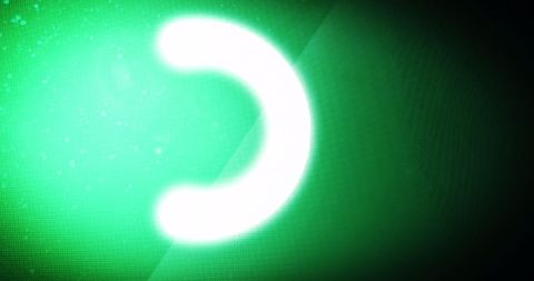 Glowing loading circle wiith futuristic hud interface