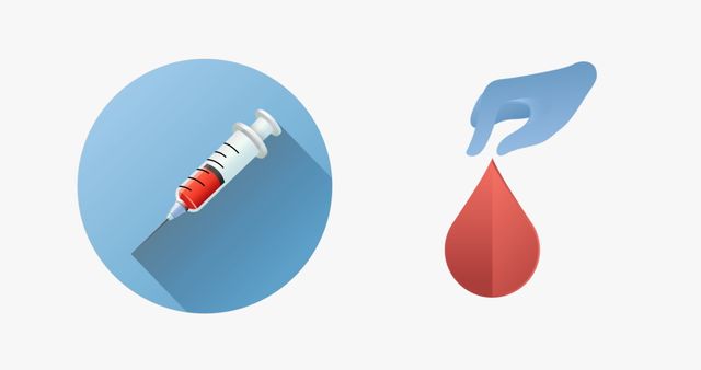 Healthcare Symbols Highlighting Blood Drop and Syringe - Download Free Stock Images Pikwizard.com