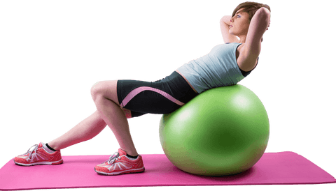woman exercising on green fitness ball transparent background - Download Free Stock Videos Pikwizard.com