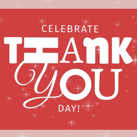 Celebrate Thank You Day Design on Red Background - Download Free Stock Templates Pikwizard.com