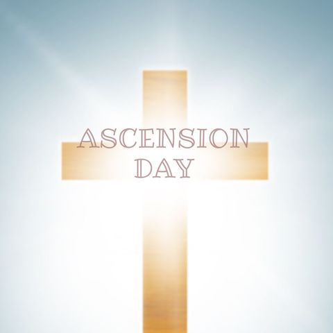 bright cross signifying ascension day celebration - Download Free Stock Templates Pikwizard.com