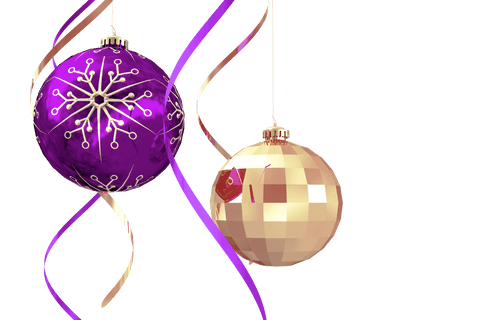 Transparent Christmas Baubles with Ribbons
