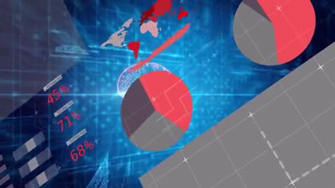 Dynamic Digital Data with Pie Charts and Global Map