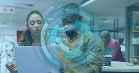 Innovative Team Brainstorming with Digital Interface Overlay