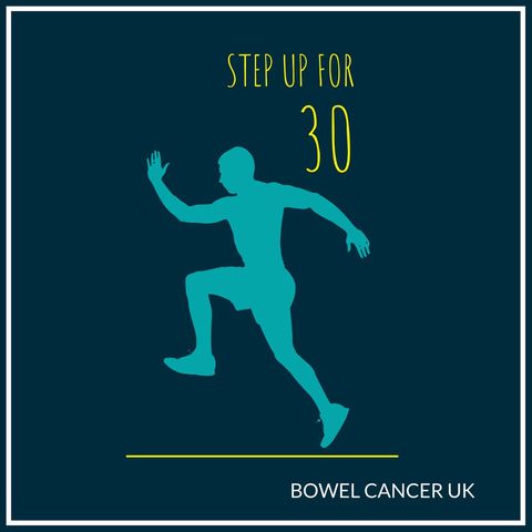 bowel cancer uk step up for 30 campaign concept - Download Free Stock Templates Pikwizard.com