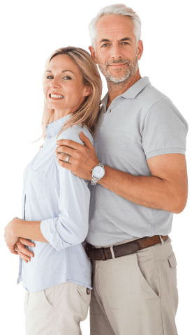 Side View of Happy Senior Couple in Casual Outfits on Transparent Background - Download Free Stock Videos Pikwizard.com
