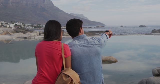 Couple Enjoying Scenic Ocean View Together - Download Free Stock Images Pikwizard.com