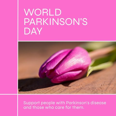 world parkinson's day with tulip symbol - Download Free Stock Templates Pikwizard.com