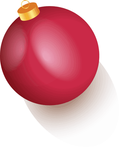 Flat Red Christmas Ornament with Shadow on Transparent Background - Download Free Stock Videos Pikwizard.com