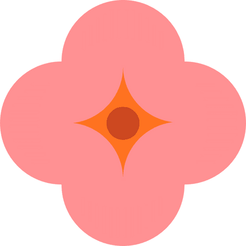 abstract quatrefoil on transparent background with bright pink lobes - Download Free Stock Videos Pikwizard.com