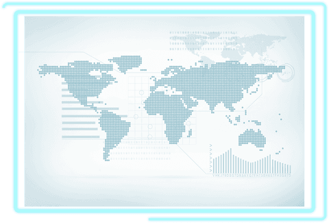 Blue Digital Interface with World Map on Transparent Background - Download Free Stock Videos Pikwizard.com