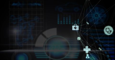 Futuristic Digital Health Interface with Medical Icons - Download Free Stock Images Pikwizard.com