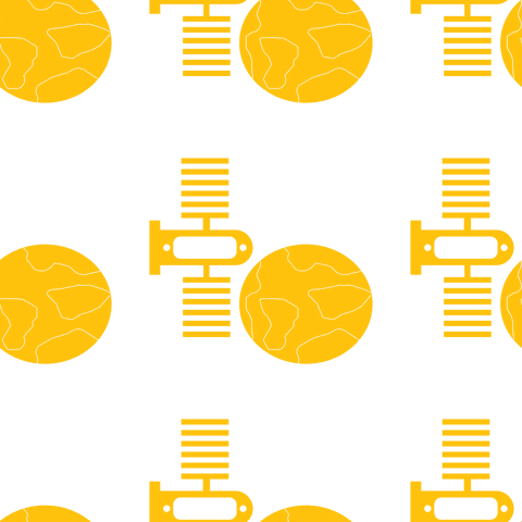 Transparent Yellow Globe and Satellite Pattern Background Digital - Download Free Stock Videos Pikwizard.com