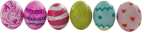 Transparent Colorful Easter Eggs with Festive Patterns - Download Free Stock Videos Pikwizard.com
