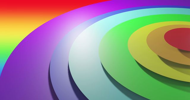 Vibrant Concentric Circles on Rainbow Background Celebrating Diversity - Download Free Stock Images Pikwizard.com