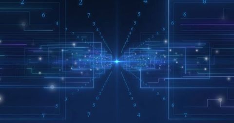 Futuristic Digital Data Processing and Coding Visualization - Download Free Stock Images Pikwizard.com