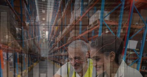 Warehouse Team Analyzing Digital Financial Data Trends - Download Free Stock Images Pikwizard.com
