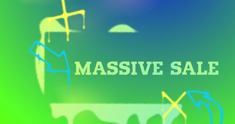 Colorful massive sale promotional background design