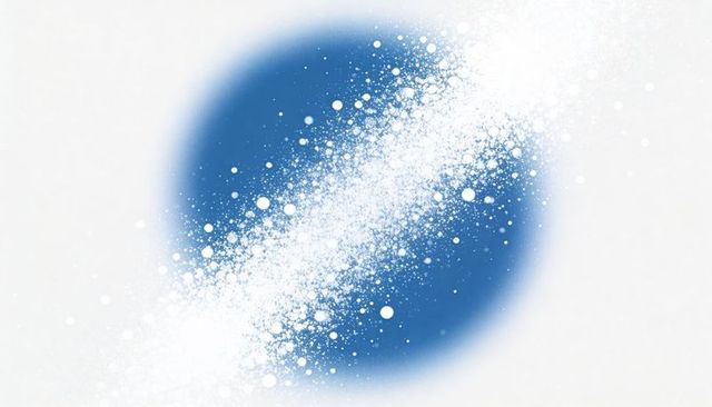 Blue Oval Emitting Diagonal White Splatter Modern Minimalist Abstract Particle Background