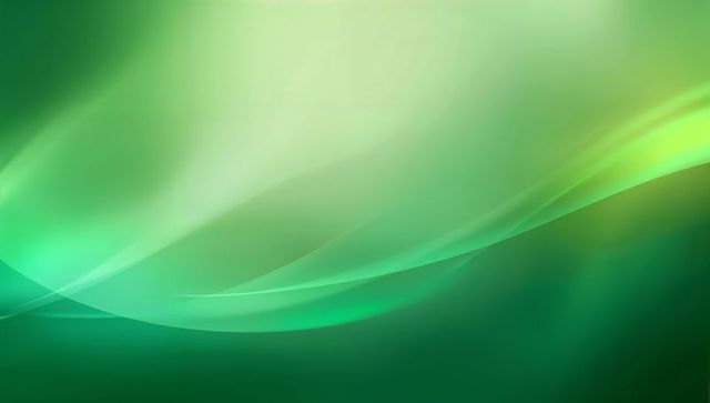 Flowing Emerald Wave Gradient Sweeping Translucent Ribbon Layers Background