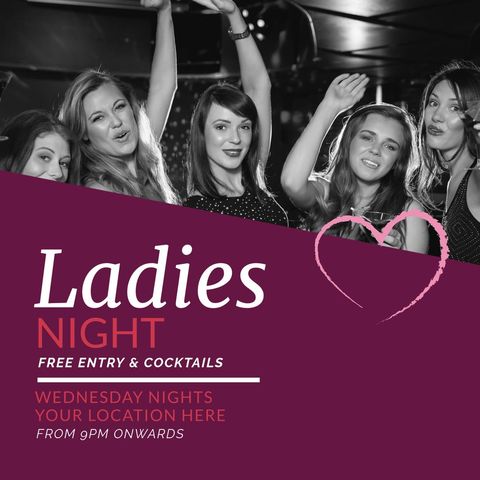 Exciting Ladies Night Event Promotion with Happy Women