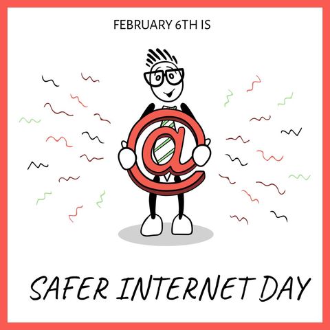 cartoon promoting awareness on safer internet day - Download Free Stock Templates Pikwizard.com