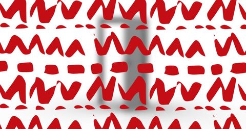 Vibrant Stripes and Door Creating Visual Illusion