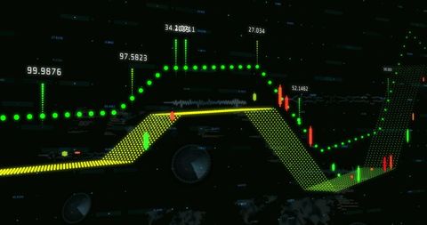 futuristic data processing with bright visual graphs - Download Free Stock Images Pikwizard.com