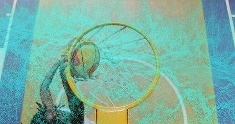 Dynamic Dunk Combining Athlete Energy and AI Elements on Urban Court