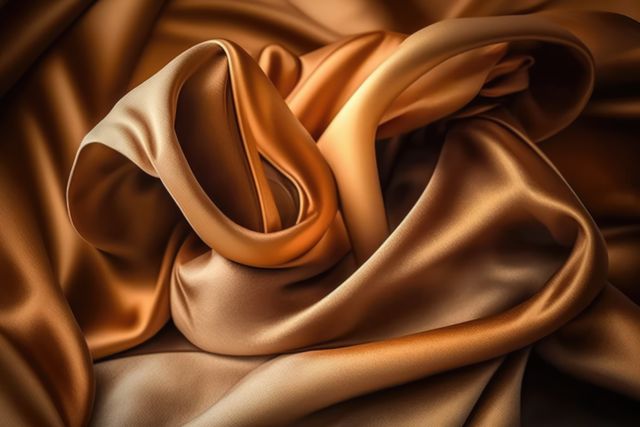 Colourful silk shiny and crumpled fabric textures, created using generative ai technology. Luxury clothes, fashion and fabric background.