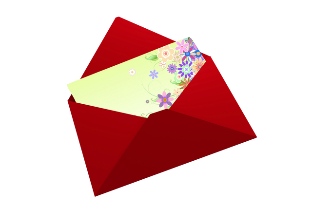 Transparent Decorative Envelope with Floral Greeting Card - Download Free Stock Videos Pikwizard.com