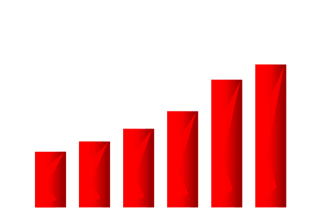 Red 3D Bar Chart with Transparent Background for Business Design - Download Free Stock Videos Pikwizard.com