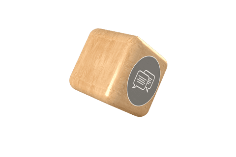Transparent Wooden Cube with Speech Bubble Symbol - Download Free Stock Videos Pikwizard.com