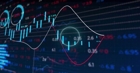 Futuristic Data Interface with Stock Market Graphics - Download Free Stock Images Pikwizard.com