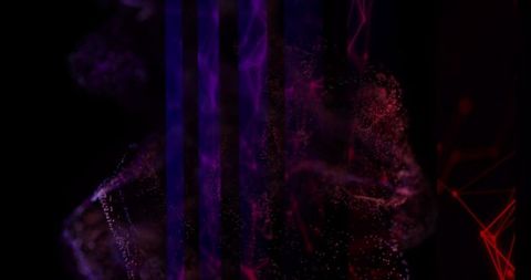 Abstract Digital Shapes on Black Background