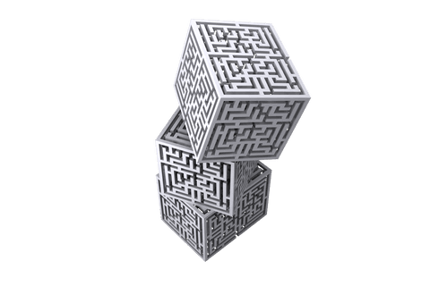 digital transparent 3d cubes with maze design - Download Free Stock Videos Pikwizard.com