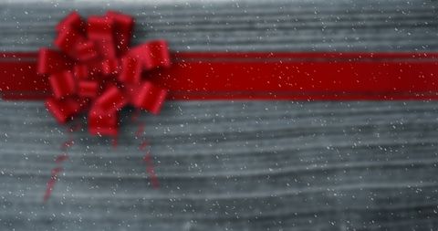 Charming Snowy Christmas Ribbon on Rustic Wood Background - Download Free Stock Images Pikwizard.com