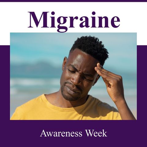 migraine awareness with man experiencing headache outdoors - Download Free Stock Templates Pikwizard.com