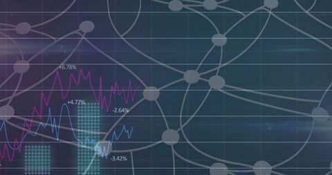 Digital Visualization of Financial Data and Network Connections - Download Free Stock Images Pikwizard.com